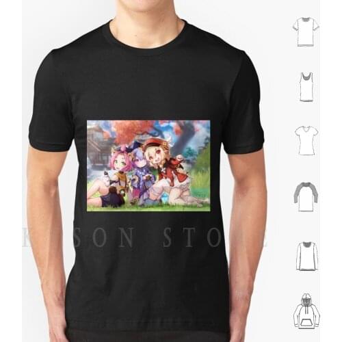 Lewd Genshin Impact-Klee , Qiqi And Diona-Ecchi Hentai # 33 T Shirt Diy Big Size Cotton Genshin Impact Klee Qiqi Diona