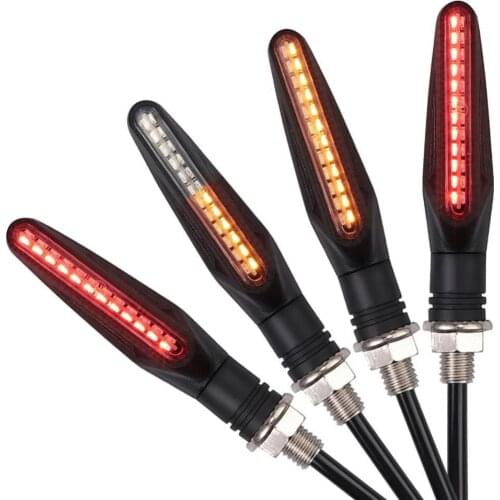 80% Hot Sell 1 Pair 24 LED 12V Yellow Turn Signal Day Running Light Red Break Flashing Lamp