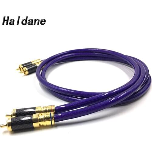 Haldane Pair HIFI 2RCA Male Cable RCABalanced Reference Interconnect Audio Cable Gold plated PLUG for MC-SILVER IT-65G Wire
