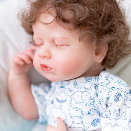 19 Inch 49cm Reborn Baby Dolls Sweet Face Vinyl Newborn Bebe sleeping Cloth Body Real Soft Touch Bebe Reborn Doll Kids Toy Gift