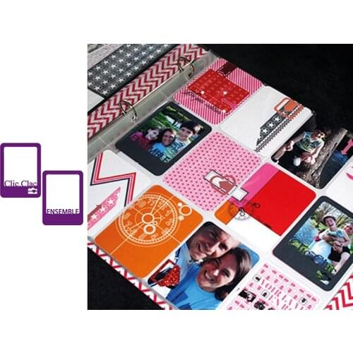 Metal cutting dies french clic clac ensemble rectangle frame die cut mold Scrapbooking paper cards paper craft knife new 2019