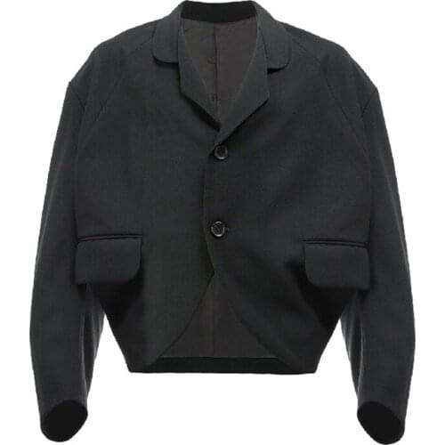 M-6XL! Big yards mens clothing 2018 New design mens short loose jacket tailored short cocoon