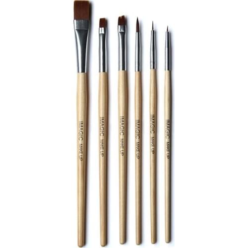 6Pcs/set Makeup Brushes Set Women Halloween Wooden Makeup Body Paintbrushes Cosplay Art Paint MakeUp Brush Kit Cosmetic Tools