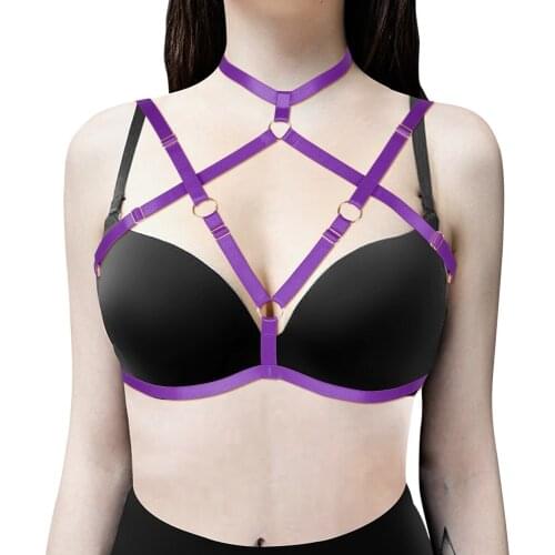 Clothes Bra Leg Harness Body Belts Sexy Lingerie Womens Underwear Goth Harness Fashion Bdsm Gothic Suspenders Stockings Garter