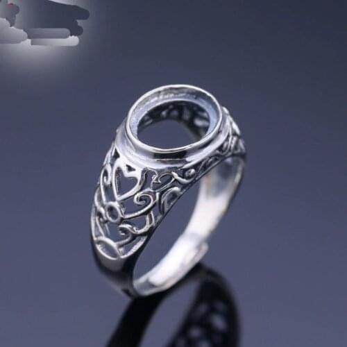 8*10mm 925 STERLING SILVER women Semi Mount Bases Blanks base blank Pad VINTAGE ring rings Setting set jewelry diy A4931