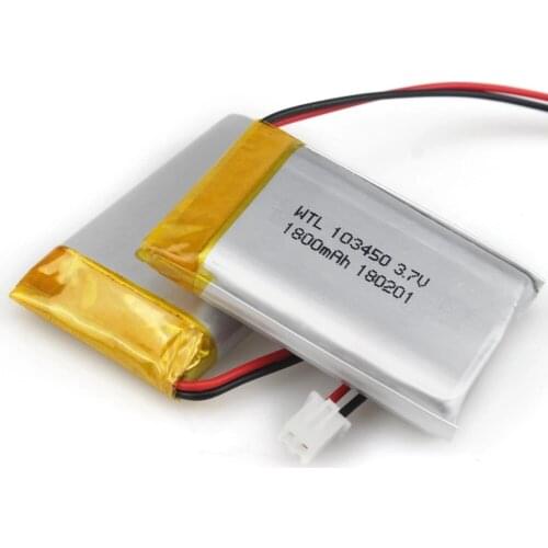 Rechargeable battery of the 1-10 lithium polymer 103450 3.7v 1800mah for the speaker of gps mp5 bluetooth e-tooth speakers e-bo