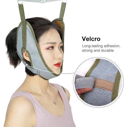 Hanging Cervical Traction Device Soft Neck Stretching Belt Pain Relief Metal Bracket Chiropractic Neck Traction Cushion