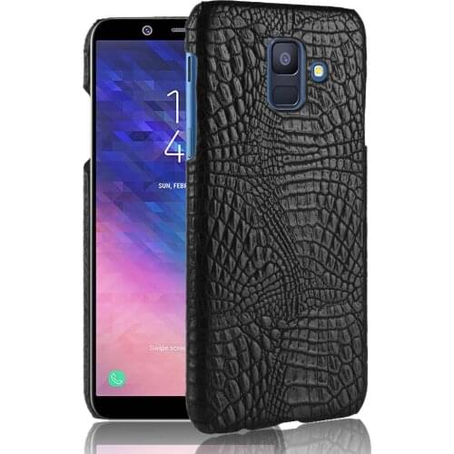 SUBIN Luxury Case For Samsung galaxy A6 2018 SM-A600FN 5.6" Crocodile Skin PU Leather Back Cover Phone Protective Case phonebag