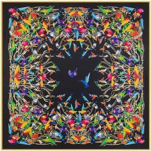 Animal print scarfs 130*130cm Twill Silk Scarf Women Twill Scarf 130cm Large Size Scarves 100% Silk Designer Scarf Shawl