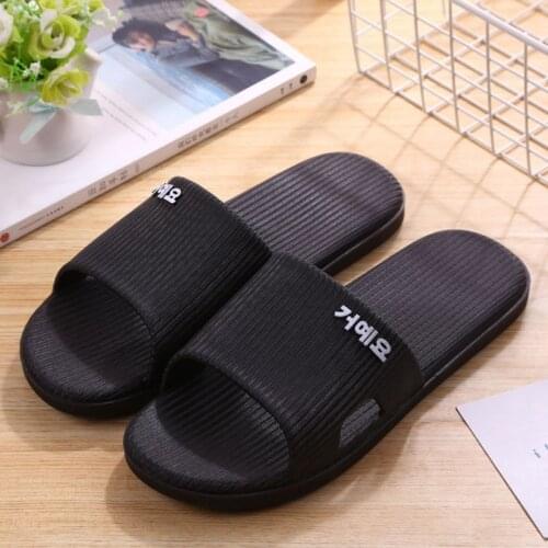 Unisex large size 50 51 bathroom slippers men korean version home shoes summer slides male slippers
