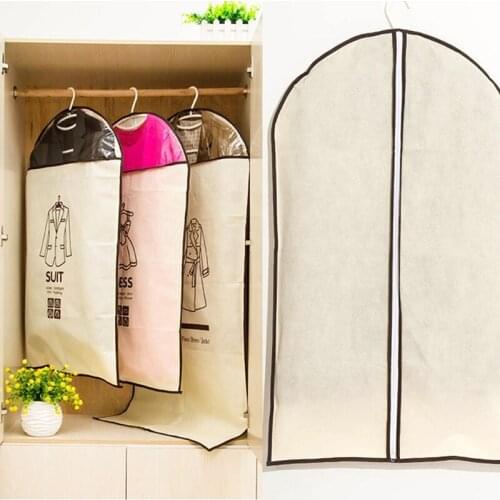 Dry Cleaner Clothes Storage Bag Hanger Outer Dress Suit Jacket Clothes Garment Cover Case Dustproof Storage Bags Protector
