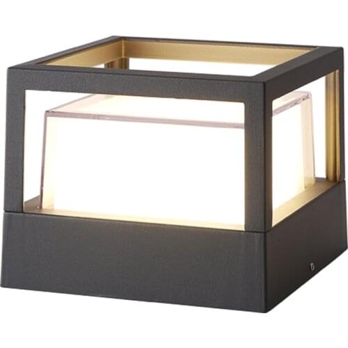 LED12W Outdoor Garden Column Light Waterproof Landscape Courtyard Deck Post Pillar Light Villa Pathway Fence Porch Light