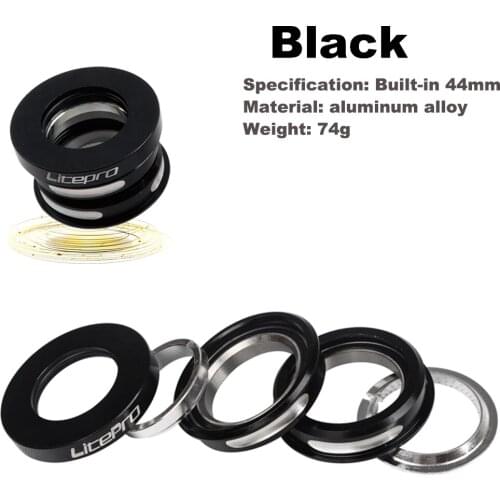 Bicycle headset suitable for retrofitting SP8 SP18 MUP8 JP8 44mm Head Set Built-in Aluminum Alloy Folding Bike Sealed Bearing