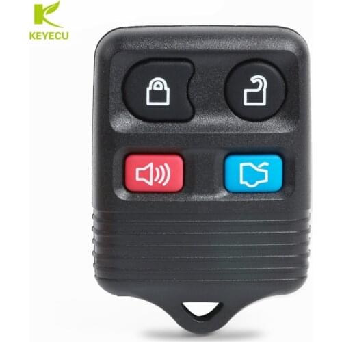 KEYECU 20PCS X Replacement 4 Buttons Remote Car Key Transit Keyless Entry Fob 315MHz/433MHz For Ford Complete Remote Control