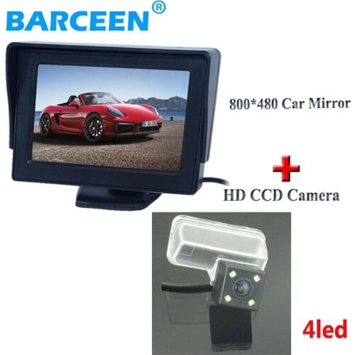 800*480 resolution lcd display car rearview monitor with hd car reserve reversing camera 4 led for CITROEN DS4 2012 /C4L 2013