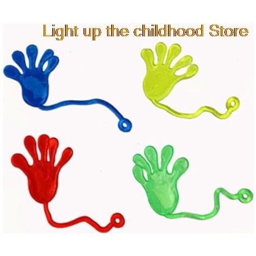 10Pcs Kids Party Supply Favour Mini Sticky Jelly Stick Slap Squishy Hands Puzzle Funny Jokes Toy