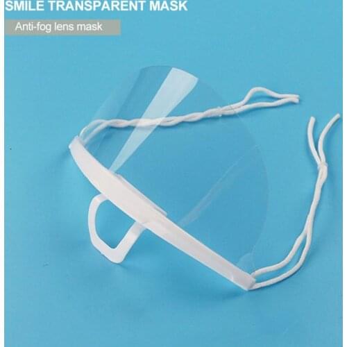 10 Pcs Transparent Sanitary Open Mask For Full Face Food Truck Makeup Plastic Work Face Mouth Mask