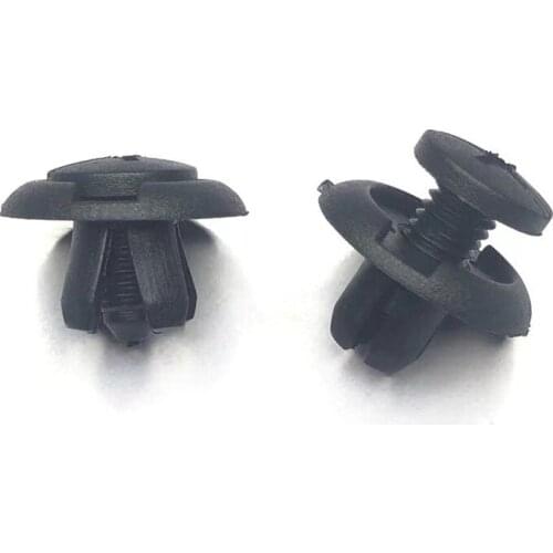 20Pcs 8mm Hole Plastic Rivets Fastener Push Clip Black Auto Vehicle Door Trim Panel Retainer Fastener Clips For Toyota Honda