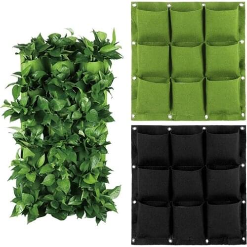 24 Size Pockets Wall Hanging Planting Bags Outdoor Vegetable Living Vertical Garden Grow Bag Home Balcony Flower Decoration