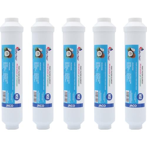 5 PCS Quick Connect 10 ''T33 Water Purifier INLINE COCONUT Carbon Post WATER FILTER cartridge REVERSE OSMOSIS FREE Shipping
