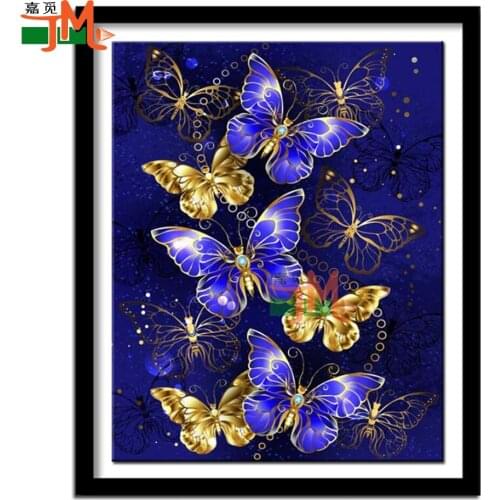 5D DIY Diamond Painting Purple Butterfly Diamond Embroidery Cross Stitch Fantasy Animal Flower Mosaic Rhinestone Home Decor Gift