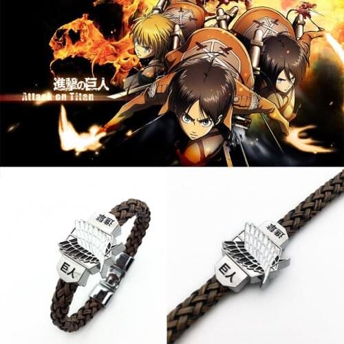 Attack on Titan Bracelet Cosplay Costumes Prop Scout Regiment Wristband Scout Legion Hand Chain
