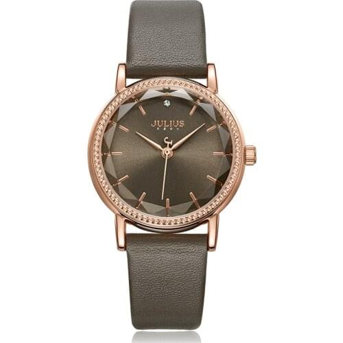 New Julius Lady Womens Watch Japan Quartz Fine Fashion Hours Clock Dress Bracelet Leather School Girl Birthday Gift Box