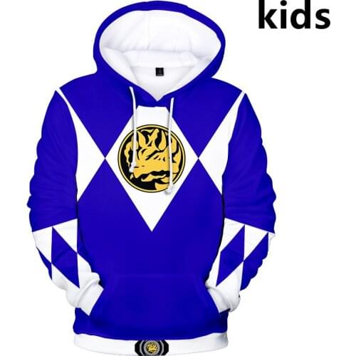 3 To 14 Years Kids Hoodies Mighty Morphin 3D Printed Hoodie Sweatshirt boys girls Harajuku Jacket Coat children Clothes