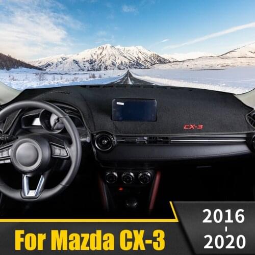 Car Dashboard Avoid light Pad Instrument Platform Desk Cover Mats Carpets For MAZDA CX-3 CX3 CX 3 2015 2016 2017 2018 2019