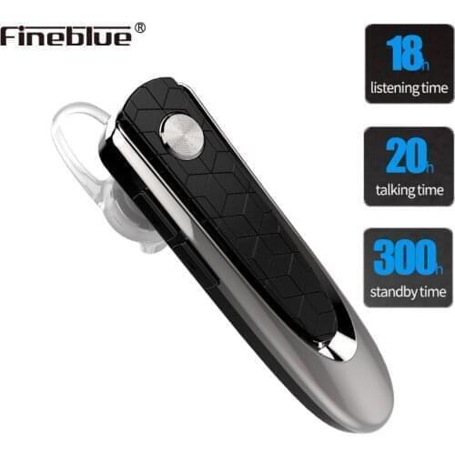 Fineblue Bluetooth Headset Wholesale HF68 Hands-free Earphone English mode Headphones Earpiece For iPhone xiaomi 20 hours calls