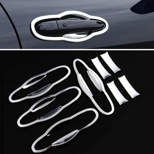Chrome abs Exterior Door Handle Covers Bowl Cup Trim For 2014-2016 Jeep Cherokee