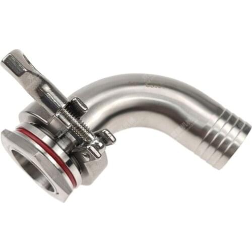 1.5" TC SS304 Stainless Steel Brew Kettle Lid Mount with Tri Clamp Hose Barb for Mash Tun
