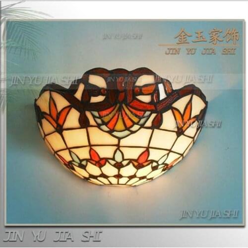 Tiffany fashion European style wall lamp Baroque Bohemia mirror light rustic bed-lighting lamps