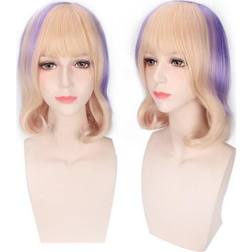 Fashion Sexy Short Lolita Wig Cosplay Costume Synthetic Hair Wavy Halloween Party Play Game Anime Wigs For Women