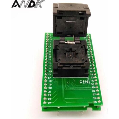 QFN40 MLF40 Programming Socket IC Test Socket Pitch 0.4mm Clamshell Chip Size 5*5 Flash Adapter Burn in Socket