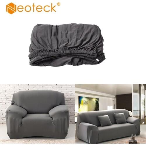 Neoteck Grey Removable Stretch Couch Sofa Lounge Covers Recliner Single Seater Dining Chair Cover Sofa Seat Cover