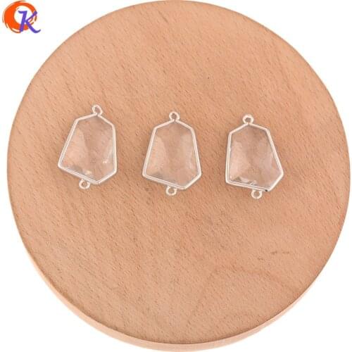 Cordial Design 50Pcs 17*25MM Jewelry Accessories/DIY Jewelry Making/Crystal Earrings/Rhodium/Pendant/Hand Made/Earring Findings