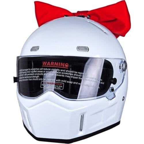 Cosplay Raimu Helmet Bowknot Motorcycle White Helmet Decorative Accessories Helmet Bow Knot Bike Bowknot