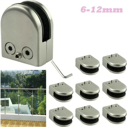 Stainless Steel Glass Clamp Glass Plated Brackets Zinc Alloy Chrome Finish Shelf Holder Support Brackets Clamps