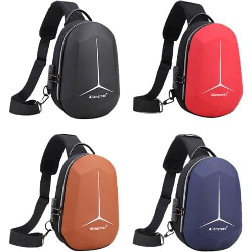 New Anti-theft Lock Crossbody Bag for USB Charging Travel Shoulder Bag Messenger Bags Male Female Waterproof Chest Bag