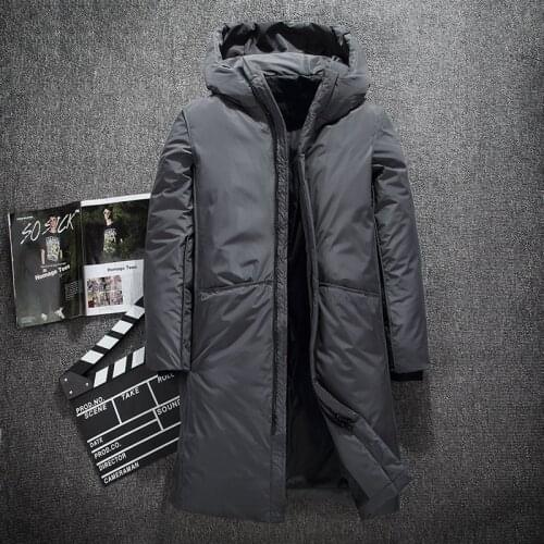 Warm Thick Winter Down Jacket Men Brand Clothing Top Quality X-Long Male White Duck Down Coat M-3XL