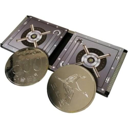 Amazing Coin Box Magic Tricks Coin Vanishing Trick Close Up Props Accessories,Gimmick Illusions Magician Coin Device