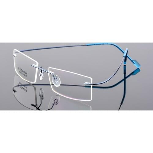 New ultra-light rimless Optical frame men women Titanium Alloy eyeglasses frame Myopia Prescription glasses frames 9 colors