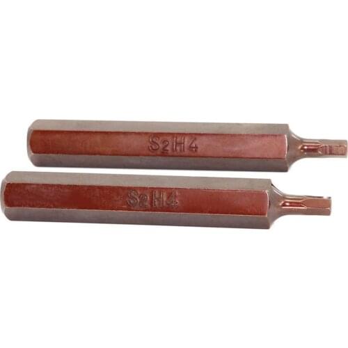 Utoolmart 2pcs 1/2" 50mm length Drive Hex Bit Sockets Set H4~H10 Chrome Vanadium Steel Metric Screwdriver Bit Sockets Hand Tools