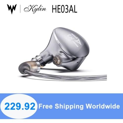 Whizzer Kylin HE03AL In Ear Earphone Knowles BA+DD Three-Unit Hybrid Drive Tech iem 0.78 3.5mm 2PIN Detachable HIFI Earplug