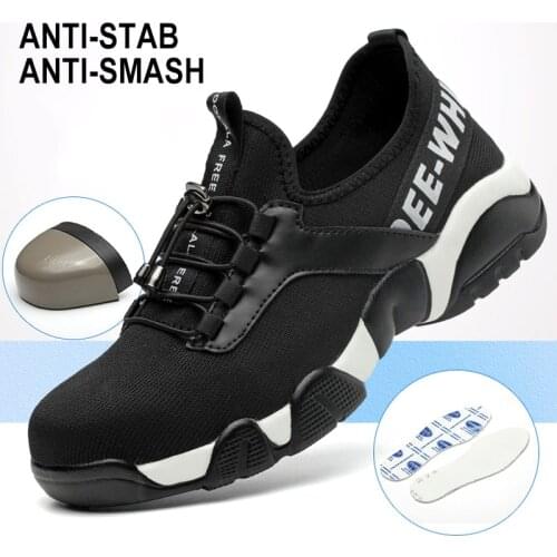 Yuxiang Summer Men Safety Work Shoes Breathable Mesh Work Safety Boots Men Lightweight With Toes Camouflage Net Casual Sneakers