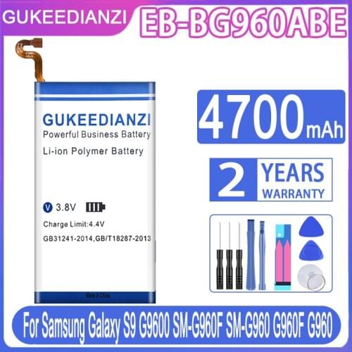 GUKEEDIANZI Replacement Battery EB-BG960ABE 4700mAh For Samsung Galaxy S9 G9600 SM-G960F SM-G960 G960F G960 EB-BG960ABE