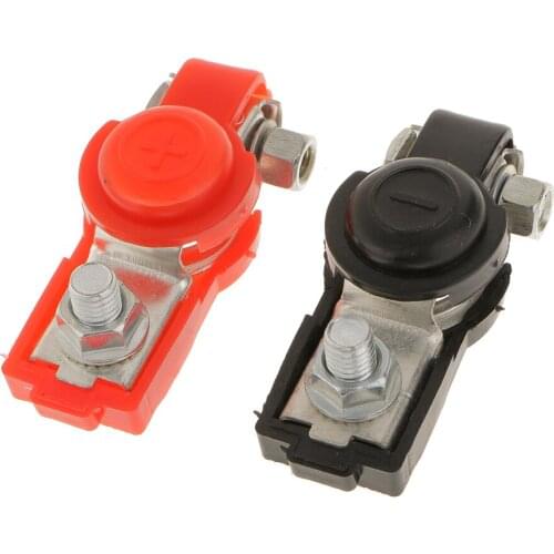 Pair Replacement Battery Terminal Clamp Copper Pile Clips&Cover for Car Truck Auto Replacement Parts