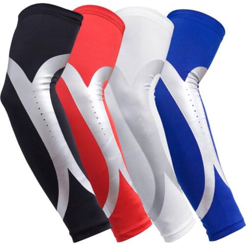 1~2Pcs Ice Fabric Breathable UV Protection Running Arm Sleeves Fitness Basketball Elbow Pad Sport Cycling Outdoor Arm Warmers