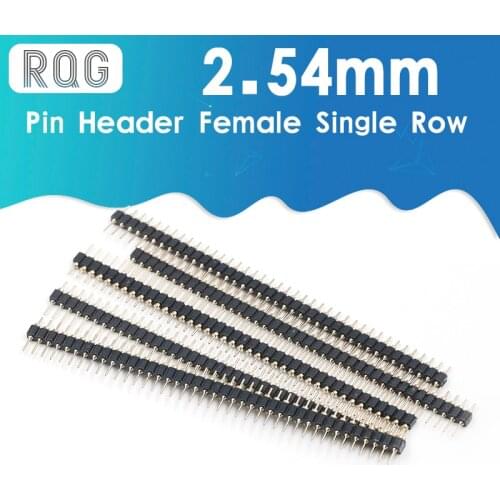 10PCS 2.54mm Pin Header Female Single Row 40 Pin 2.54mm Round Pin Connector 1x40